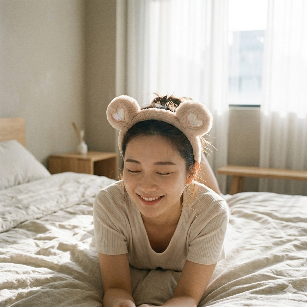 bear ear makeup headband