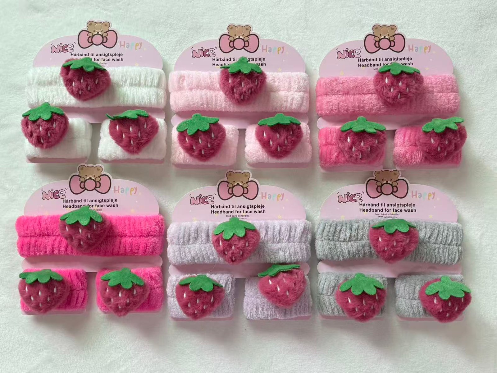 Cute Bear Facial Spa Hair Band and Absorbent Wrist Cuffs